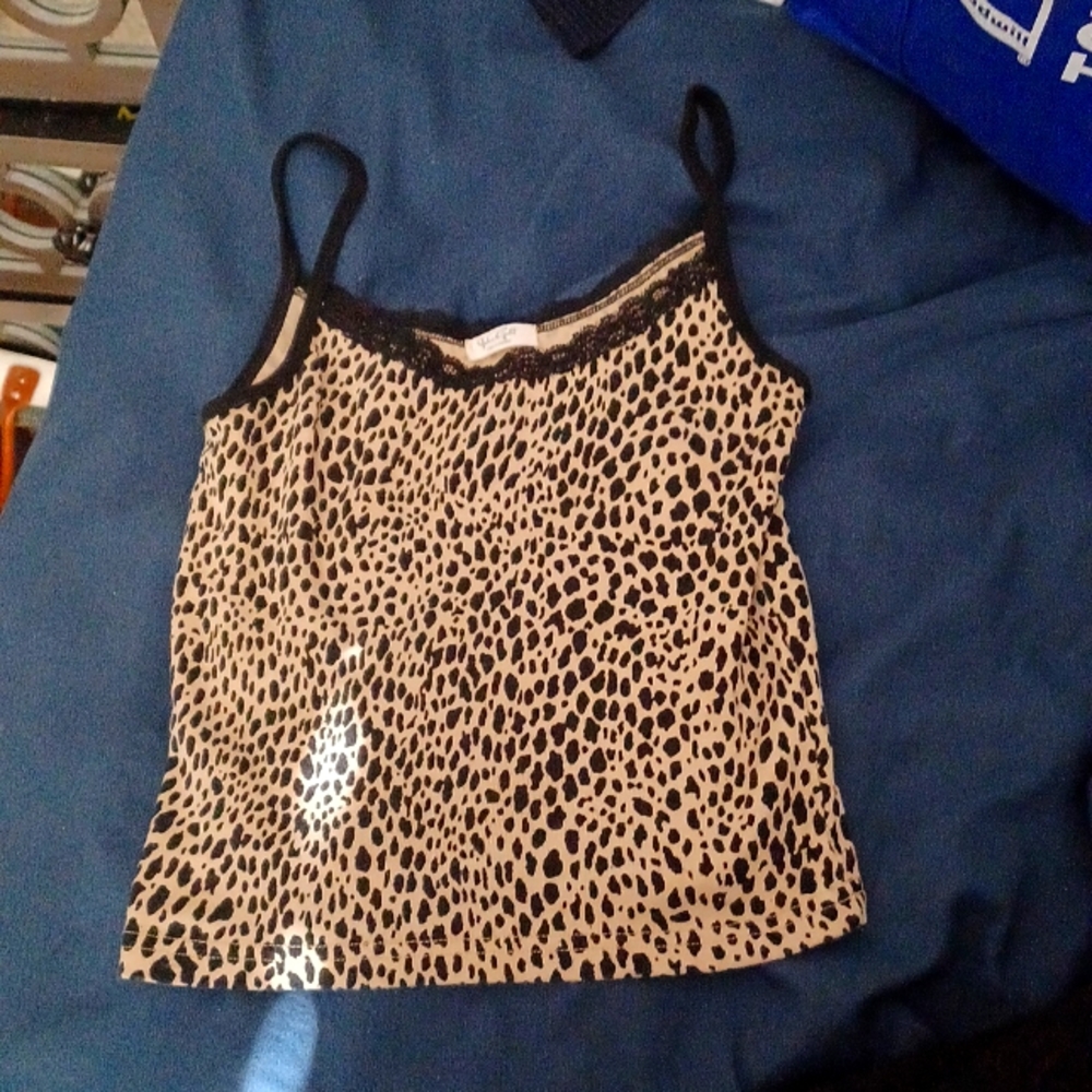 Cheetah print tank top small